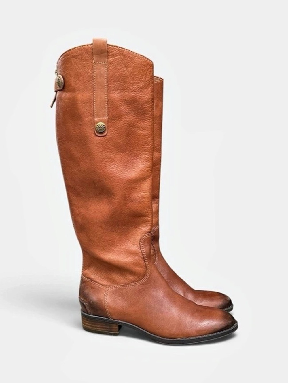 Sam Edelman Penny Tall Leather Riding Boot in Whiskey Size 6.5